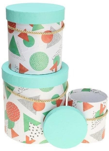 Rozette Pudełko Flower Box 3szt zielony ROZETTE