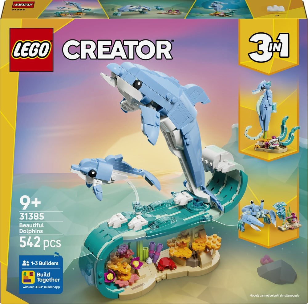 LEGO Creator 3 w 1 Zwierzęta morskie: piękny delfin (31385)