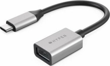 Adapter USB Hyper USB-A - USB-C Srebrny (HD425D-GL)