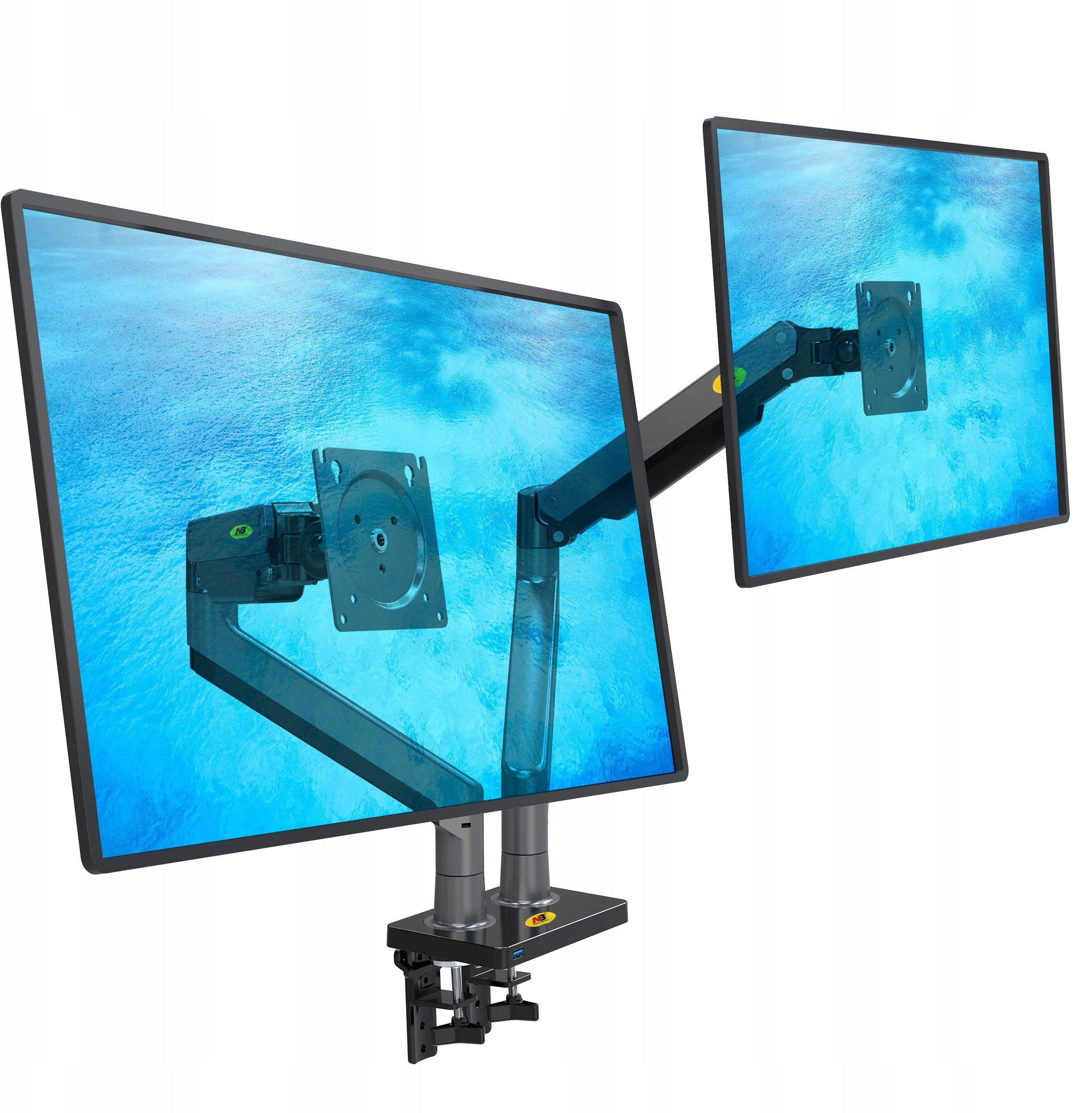 XXX_NeoMounts (Neomounts) Uchwyt biurkowy na 2 monitory 22" - 32" (G35)