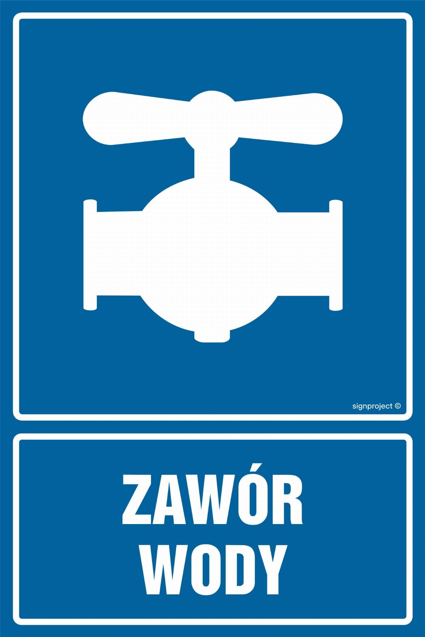 Mój dom Zawór Wody - Tabliczka Sztywna 10 X 15 Cm Pn Płyta Libres Polska Sp Sgp-Jd042_75X100_Pn 5904937362819