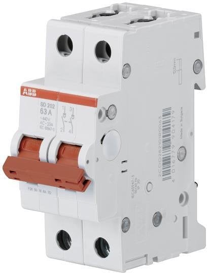 ABB Rozłącznik modułowy 16A 2P SD202/16 2CDD282101R0016