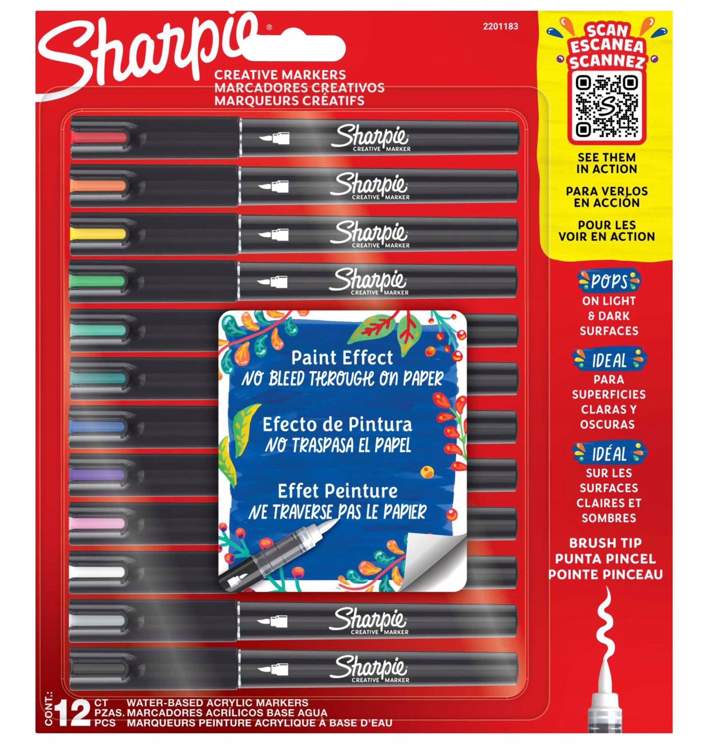 Sharpie Markery akrylowe 12 kolorów