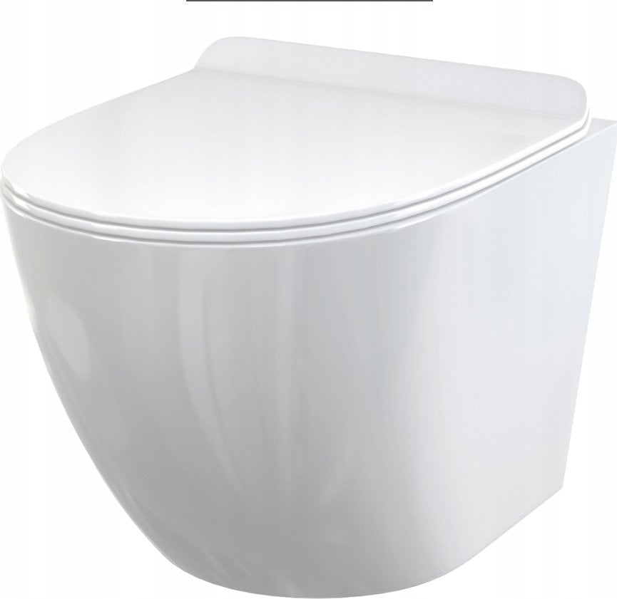 Фото - Унітаз WC SOLID Muszla WC wisząca + Deska sedesowa SLIM SOFTCLOSE, Duroplast