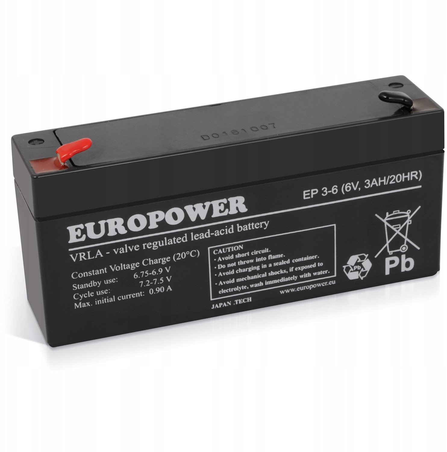 Akumulator EP3-6 EUROPOWER 6V 3AH