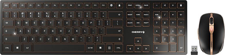 Zdjęcia - Klawiatura Cherry     DW 9000 SLIM EU LAYOUT/KEYBOARD AND MOUSE SET USB BLACK IN 