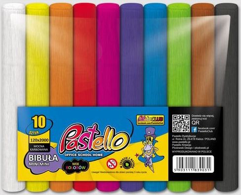 Pastello Bibuła mini 12x200 mix