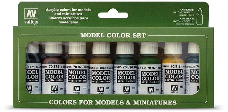 Vallejo : 70.108 - Model Color Set - Panzer Colors (8 x 18 ml)