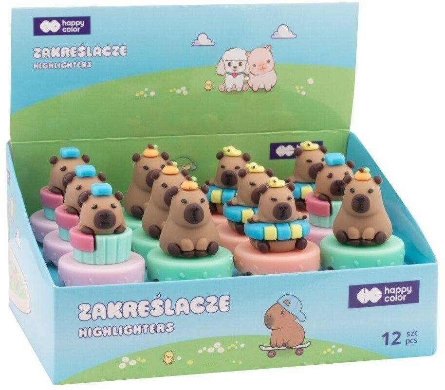 GDD Zakreślacze-mazaki Kapibara Kapi Fun (12szt)