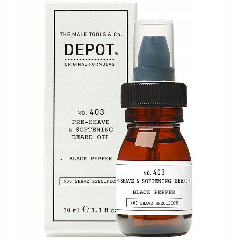 Depot, 400 Shave Specifics No. 403, Fresh Black Pepper, Softening, Pre-Shaving Oil, 30 ml For Men