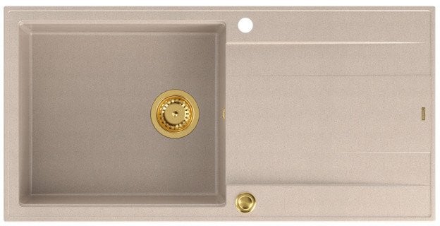 Zlewozmywak GraniteQ EVAN 146 XL GraniteQ zlewozmywak z syfonem Push 2 Open 1-komorowy z/o (1000x500...