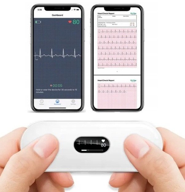 Przenośny monitor EKG ER2-S z ekranem Pomiar i Analiza AI