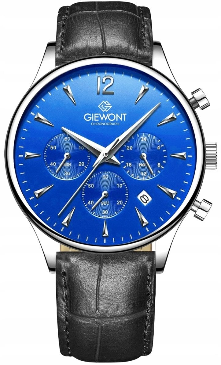 Zegarek Giewont Zegarek Męski Chronograph Sapphire Czarno Niebieski GW6310-A3