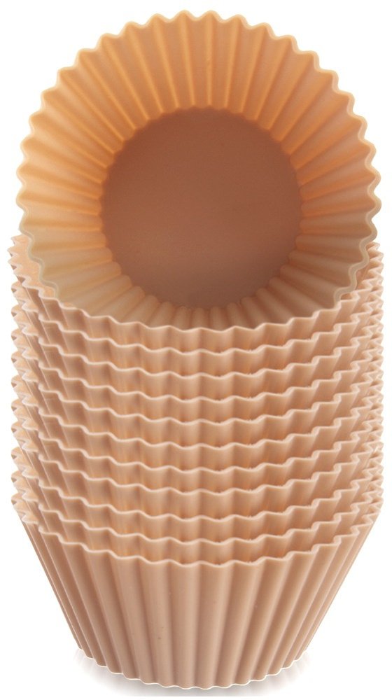 Orion Foremki do muffinek silikonowe beżowe 5,5 cm 12 szt. (8592381260675)