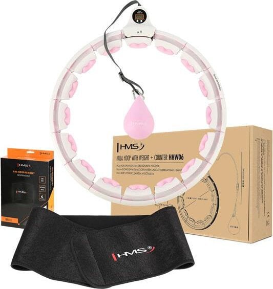 HMS Zestaw hula hop z piłką grawitacyjną i licznikiem hhw06 pas wyszczuplający br163