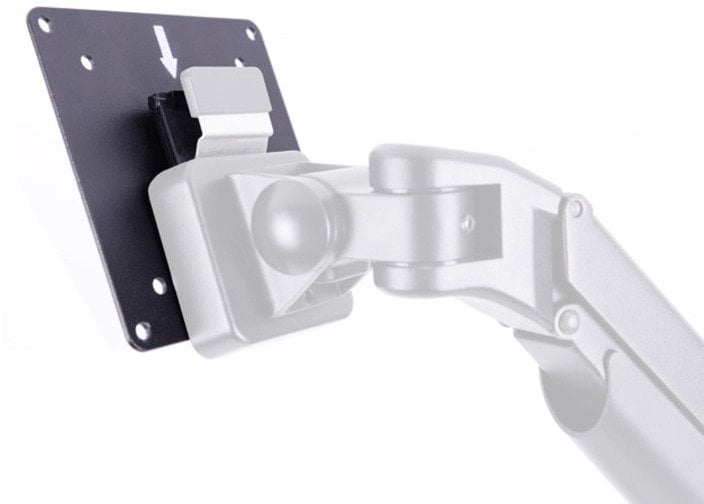 Multibrackets M VESA Gas Lift Quick Release Plate Model 1, Device plate, Black, 75 x 75,100 x 100 mm, 500 g, 30 mm, 140 mm