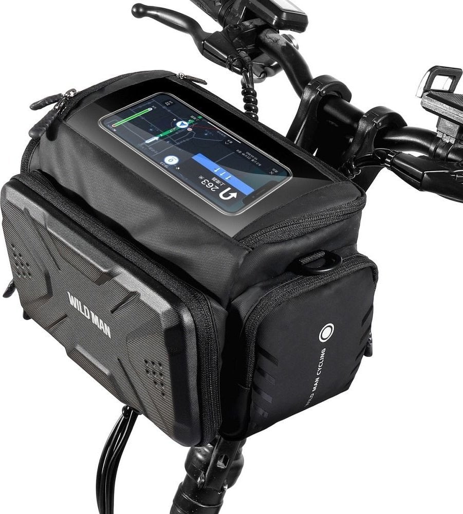 WildMan WILDMAN sakwa rowerowa na kierownicę na zamek GS6 4L ( 4" - 7") czarna