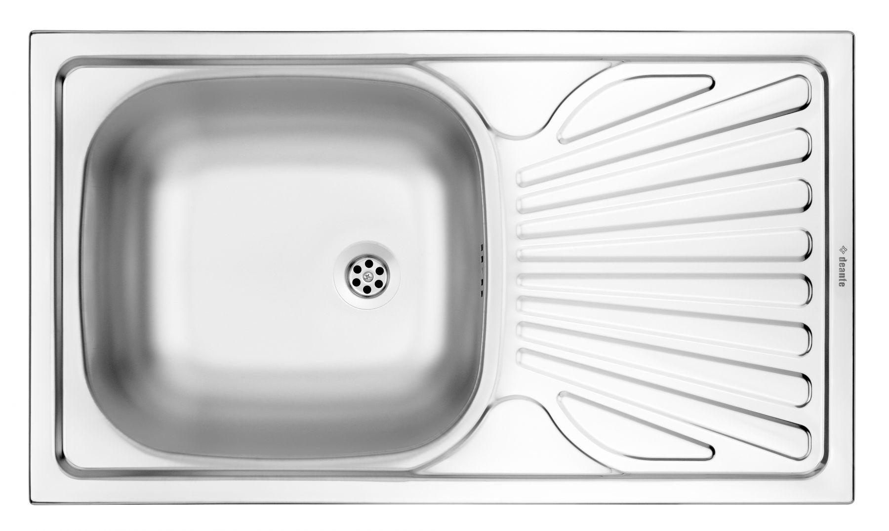 Zlewozmywak Deante Zlewozmywak 1-komorowy TECHNO z ociekaczem 76x43cm stal szlachetna + osprzęt - ZM...