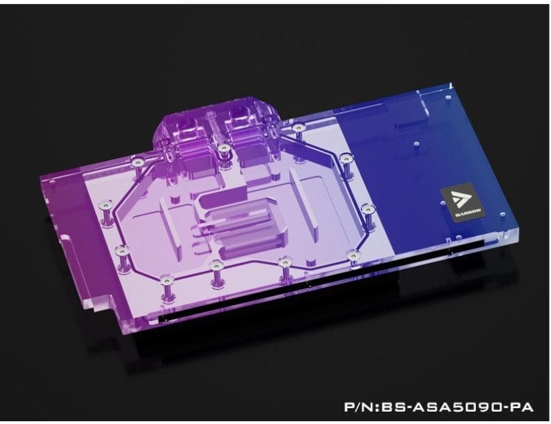 Barrow ASUS ROG Astral 5090 GPU blok wodny - czarny