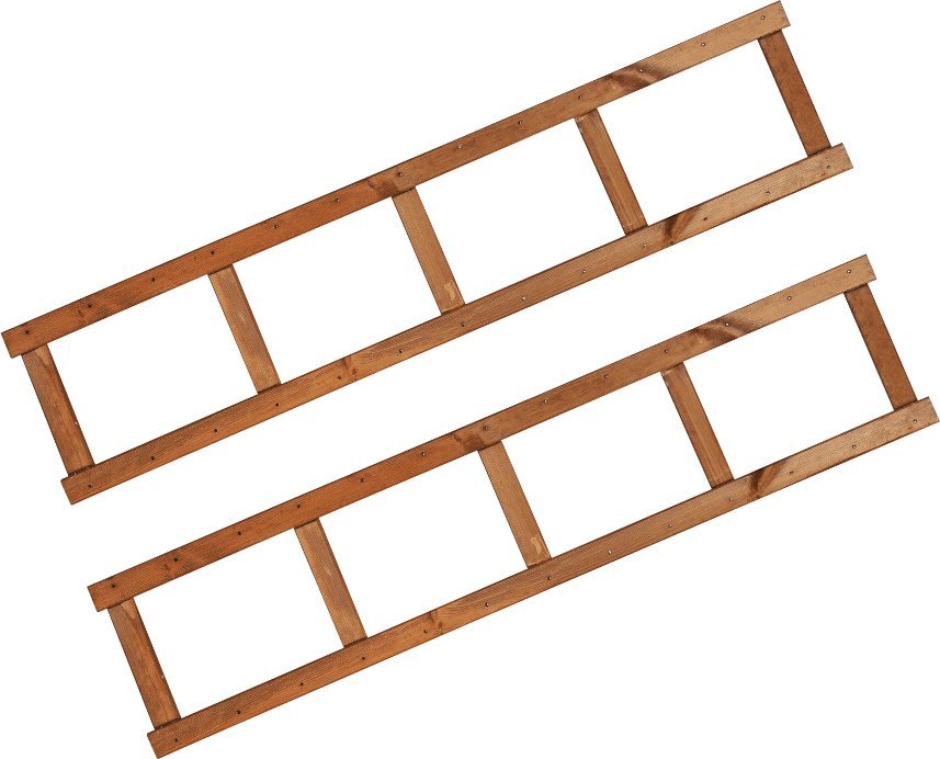 Wamar-Sosenka Bok 2 szt do regału drewnianego LSR ramka noga 162,6 cm Brązowy