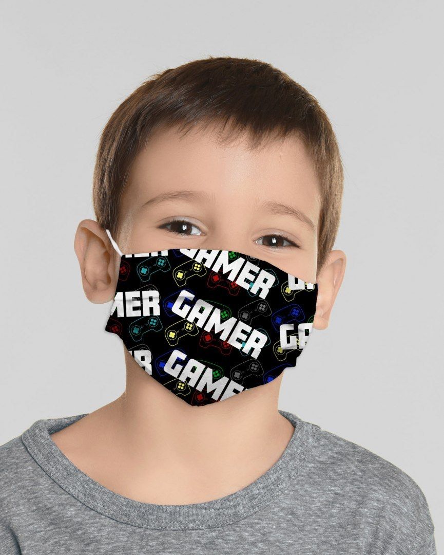 Zdjęcia - Maska medyczna Omega Dziecięca Maska Ochronna Wielokrotnego Użytku Gamer 100 Bawełny 