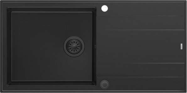 Zlewozmywak GraniteQ EVAN 146 XL GraniteQ zlewozmywak z syfonem Push 2 Open 1-komorowy z/o (1000x500...