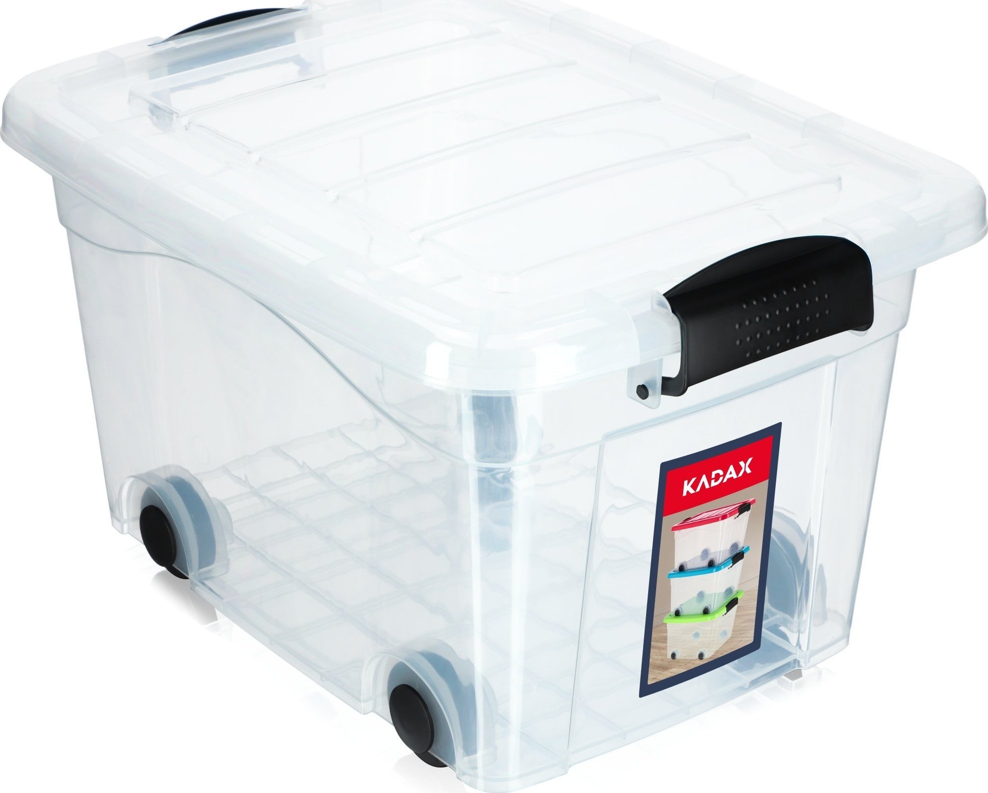 Kadax Pojemnik Organizer Pudełko Zabawki Na Kółkach 20L