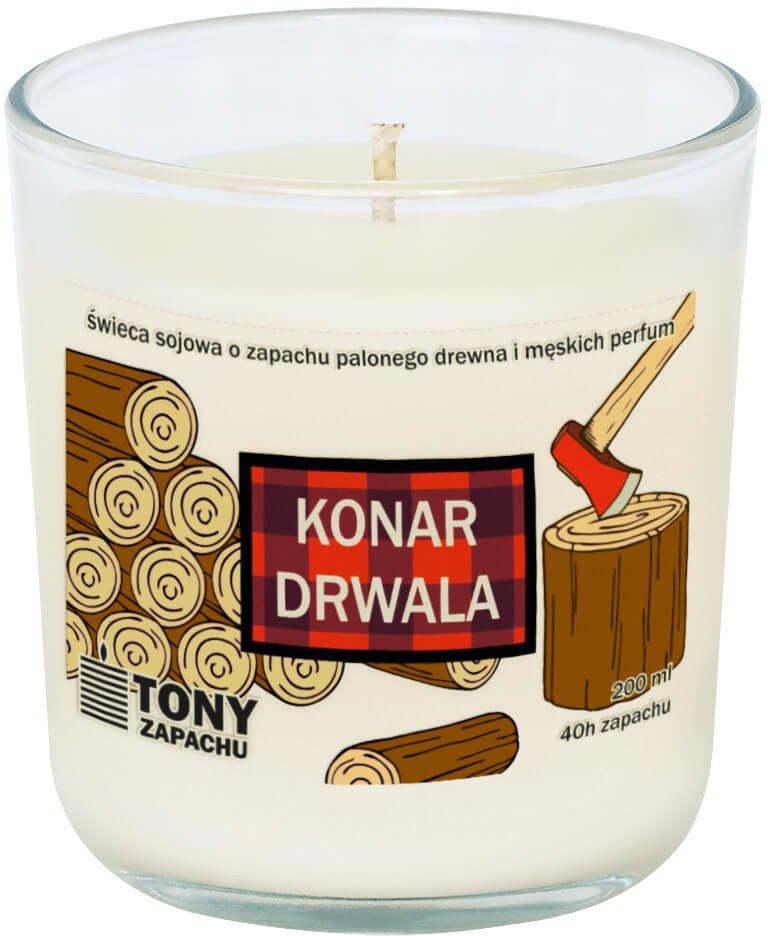 Cup&You świeca sojowa zapachowa "KONAR DRWALA" - prawdziwa uczta dla zmysłów. Oryginalny prezent, upominek, wprowadzający tajemniczy klimat lasu do wn