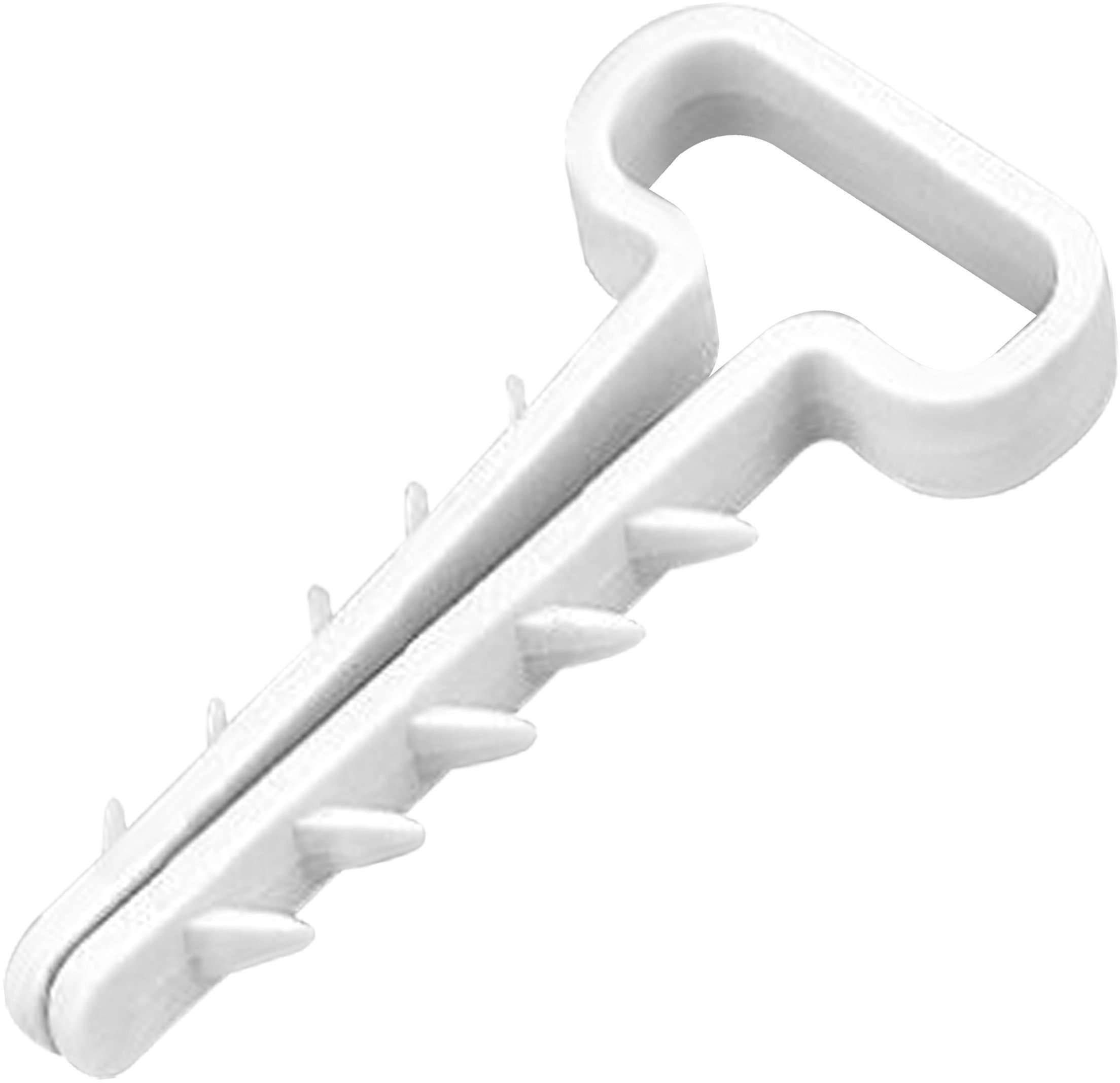 Uchwyt kablowy wbijany, przewód płaski 18x7mm, biały, 100 szt.