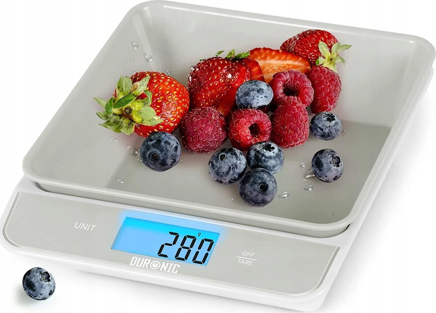 Waga kuchenna Duronic Duronic KS100 GY Elektroniczna waga kuchenna do 5kg szara cyfrowy wyświetlacz ...