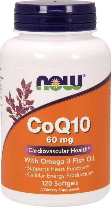 NOW Foods CO Q10 60mg Omega3 120 kaps. - NOW/473