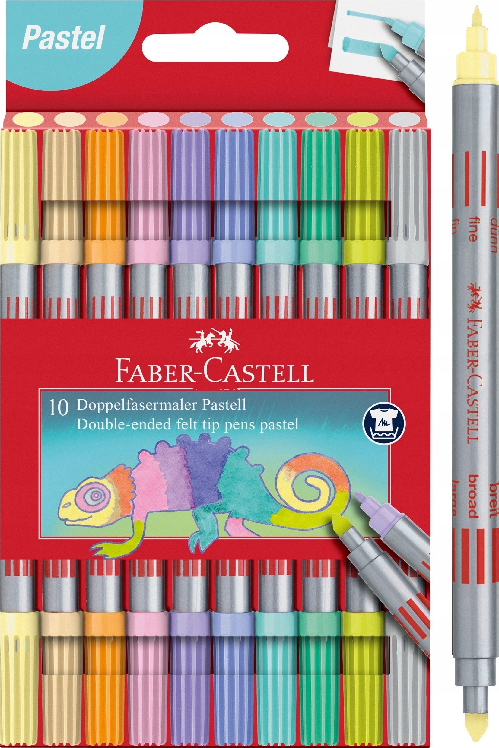 Faber-Castell Flamastry dwustronne pastel 10 kol. FABER CASTELL