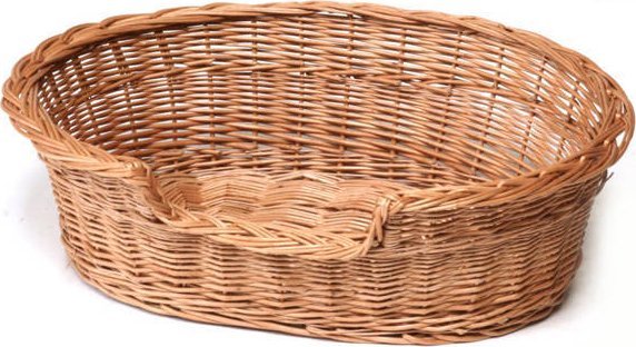 WickerPL Wiklinowe owalne legowisko dla zwierząt z obniżanym brzegiem