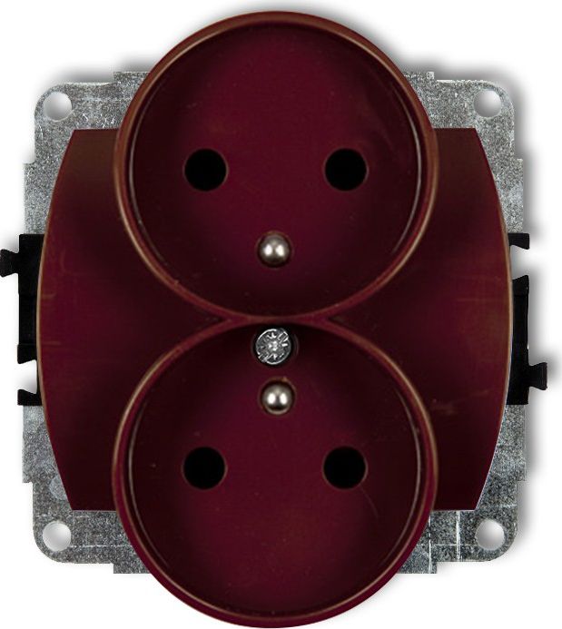 Karlik TREND Gniazdo podwójne z/u brązowy 4GPR-2z