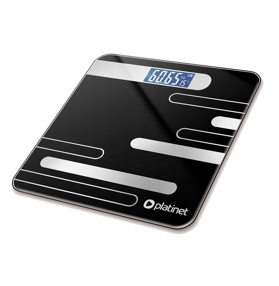 Waga łazienkowa Camry PLATINET WAGA BATHROOM BODY SCALE 180KG 26X26CM BLACK 46020