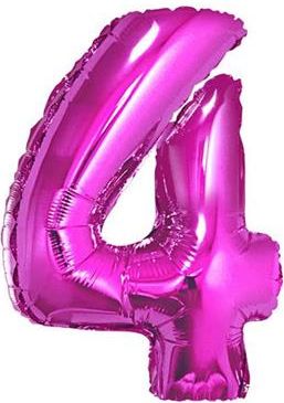 GoDan Balon foliowy cyfra "4" różowa, 85cm