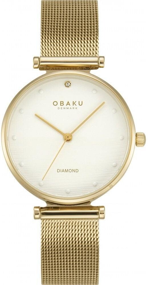 Zegarek OBAKU Zegarek damski Obaku Denmark V310LXGWMG złoty