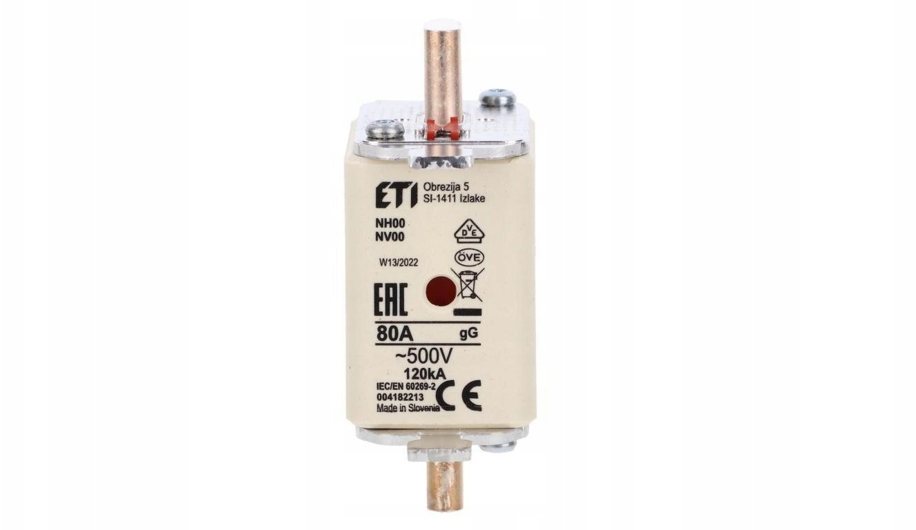 Eti-Polam Wkładka bezpiecznikowa NH00 80A gG 500V 004182213