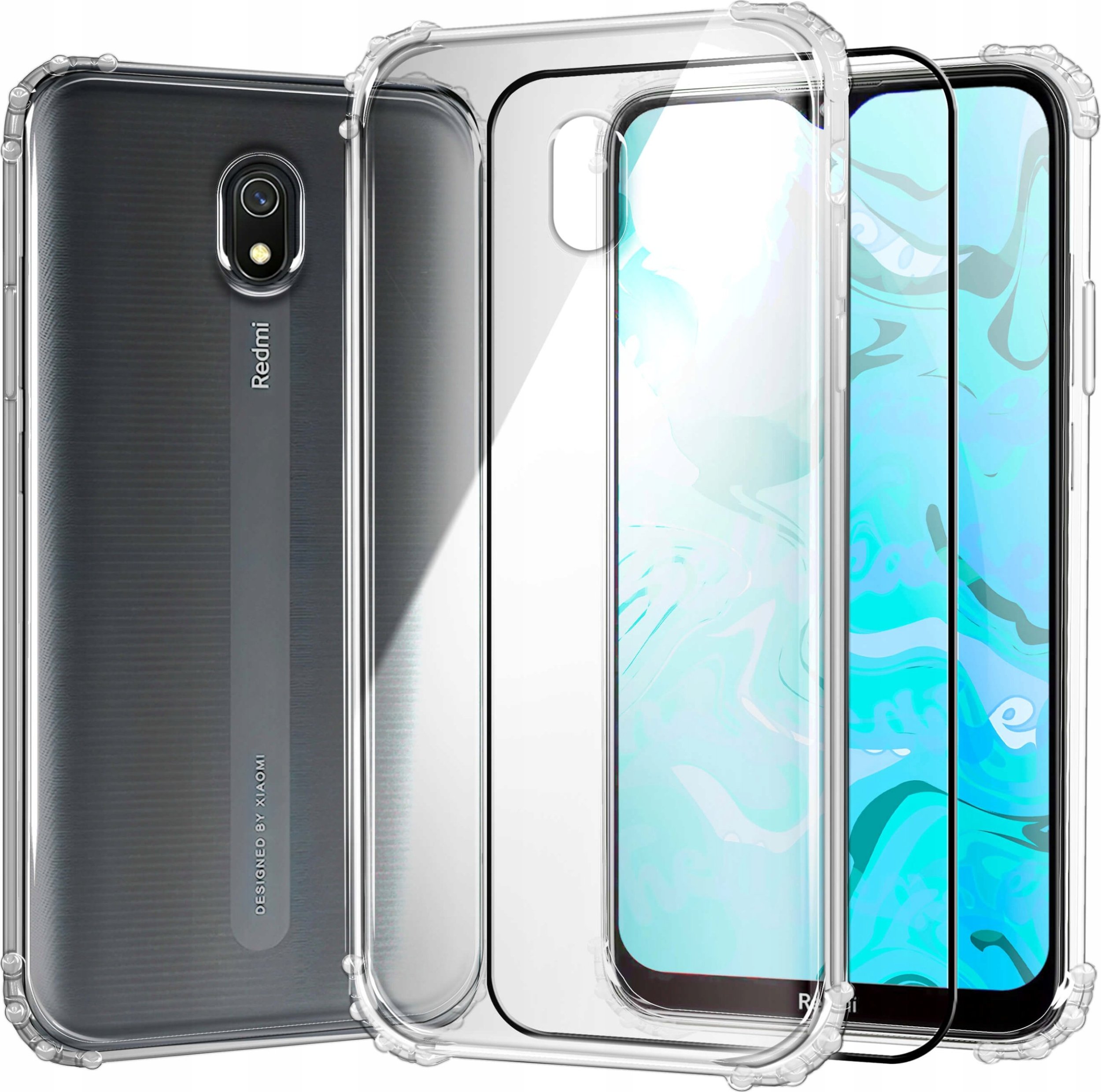 Hello Case ETUI PANCERNE DO XIAOMI REDMI 8A | CASE SILIKON GUMOWE ANTI SHOCK SZKŁO