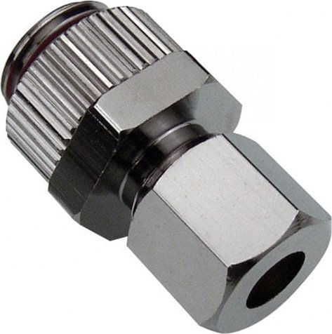 Koolance Compression Fitting für Kupfer Tubes, OD 06 mm zu G 1/4 Zoll BSPP- silber