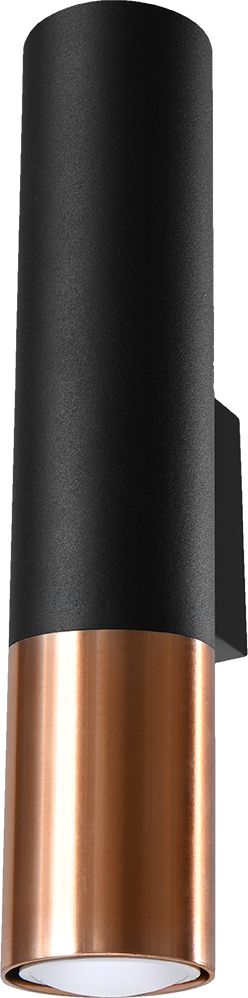 Kinkiet Sollux Kinkiet ścienny LED Ready do przedpokoju czarny LOOPEZ góra-dół SL.0944