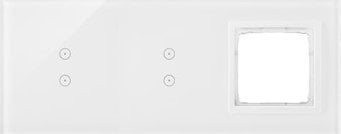 Kontakt-Simon Panel dotykowy Kontakt-Simon 54 Touch DSTR3330/70 trzy moduły dwa pola dotykowe pionowe dwa pola dotykowe pionowe otwór na osprzęt biała