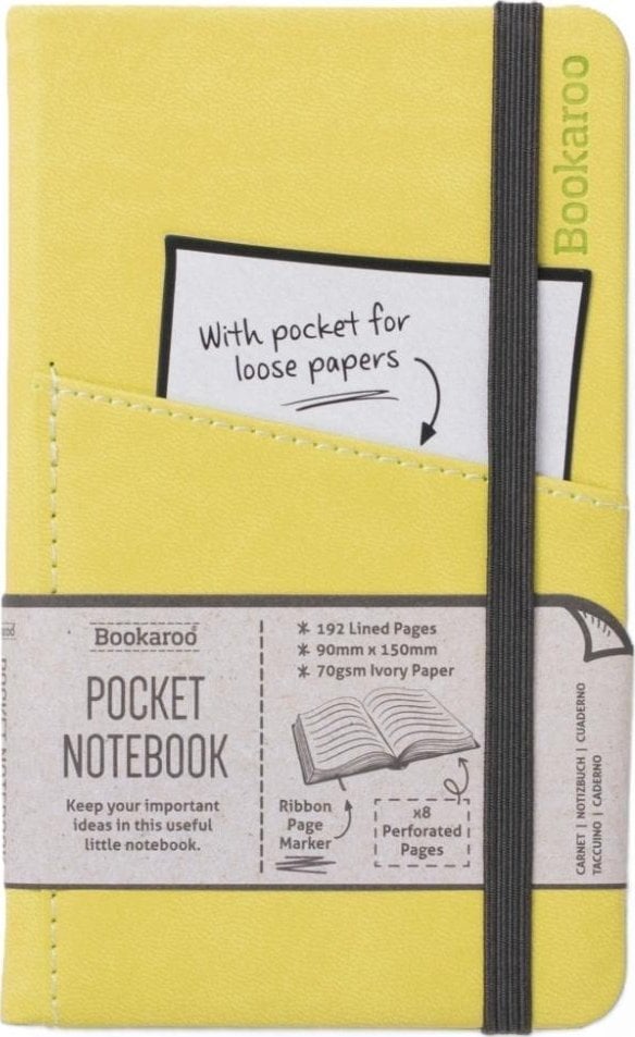 Bookaroo Notatnik Journal Pocket A6 - Limonkowy