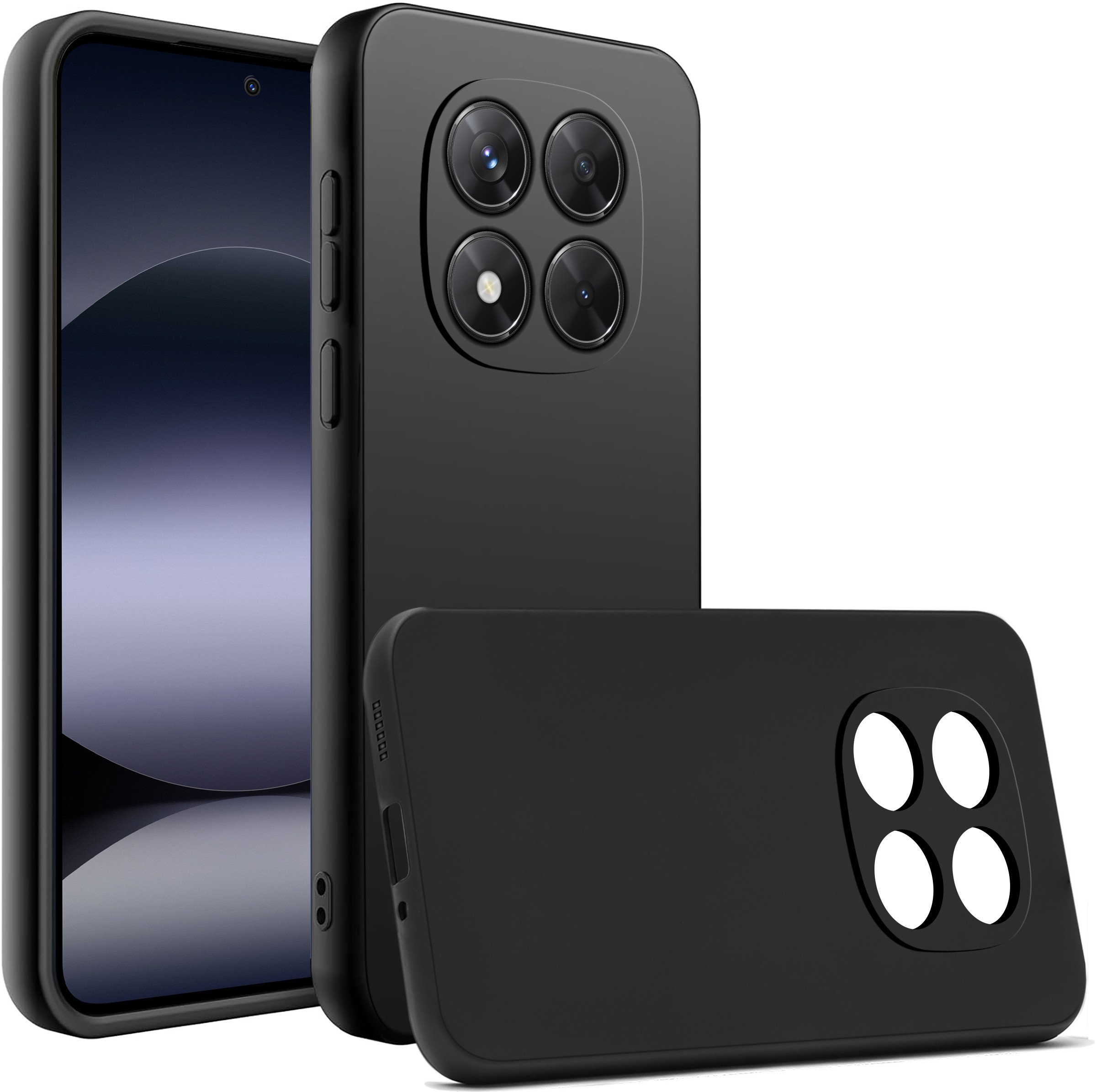 krainaGSM Etui do Xiaomi Redmi Note 14 Pro+ 5G CASE Gumowe CZARNE Matowe Silikon