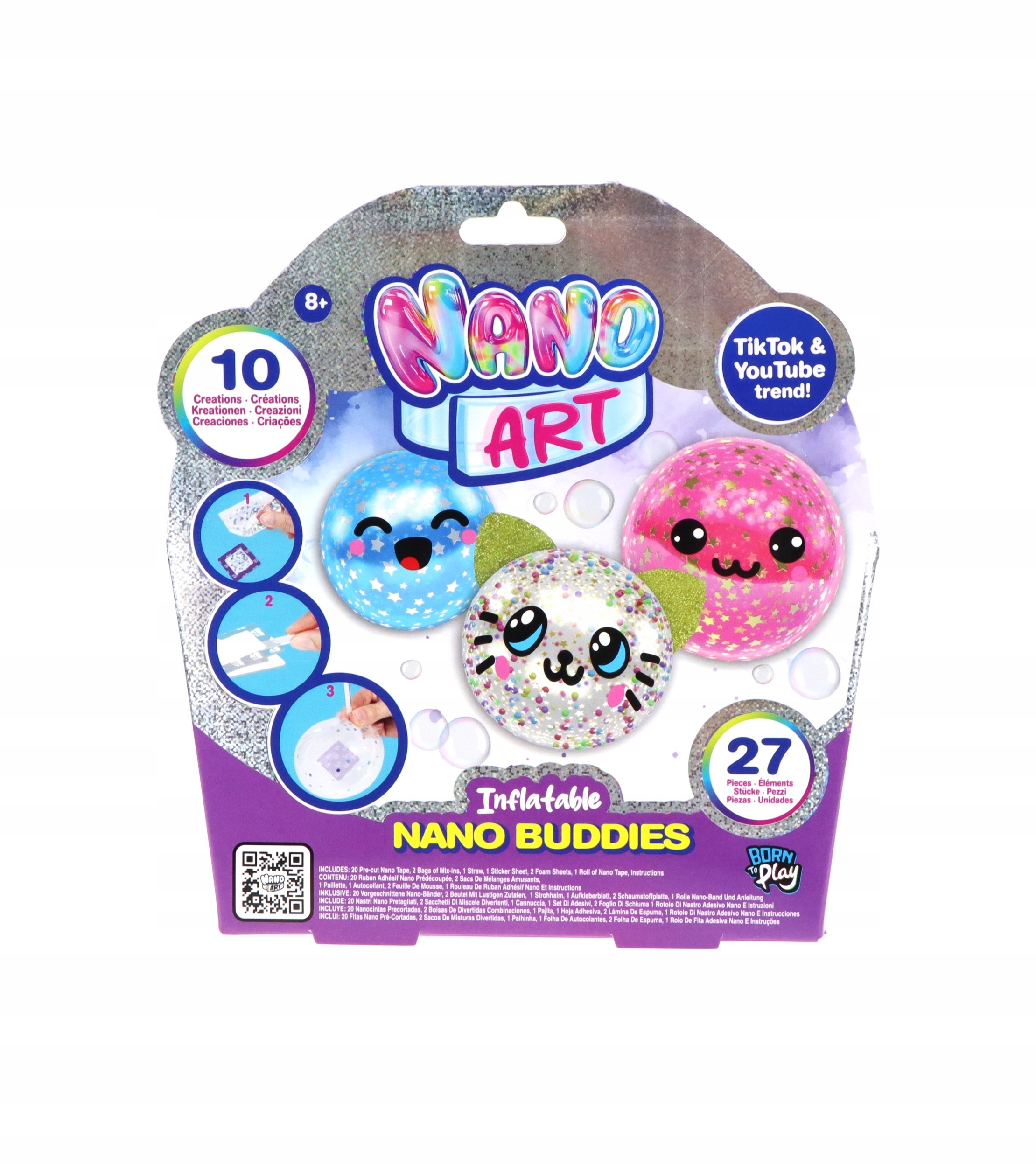 NANO ART Inflatable Nano Buddies, zestaw kreatywny