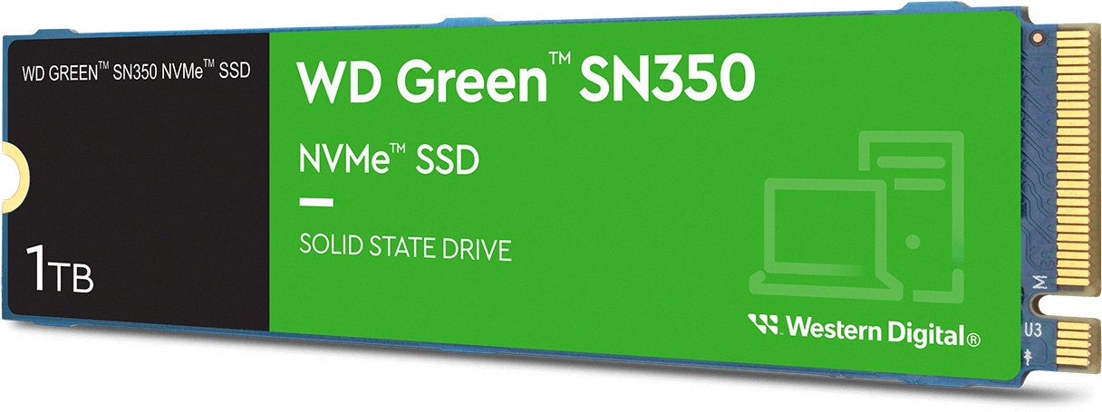 Dysk SSD WD Green SN350 1TB M.2 2280 PCI-E x4 Gen3 NVMe (WDS100T2G0C)