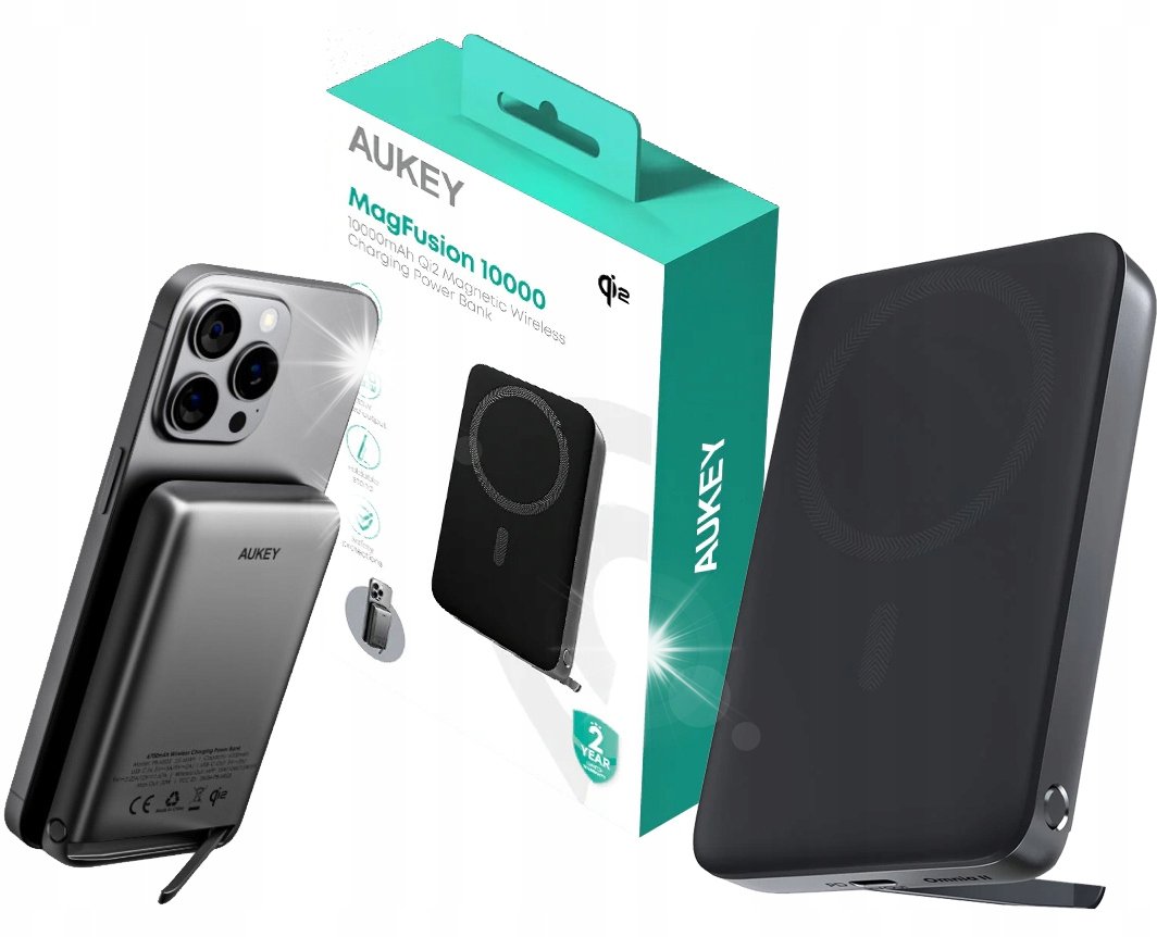 Powerbank Aukey Powerbank 10000mAh AUKEY PB-MS06 MagSafe USB-C Qi Bezprzewodowy 30W