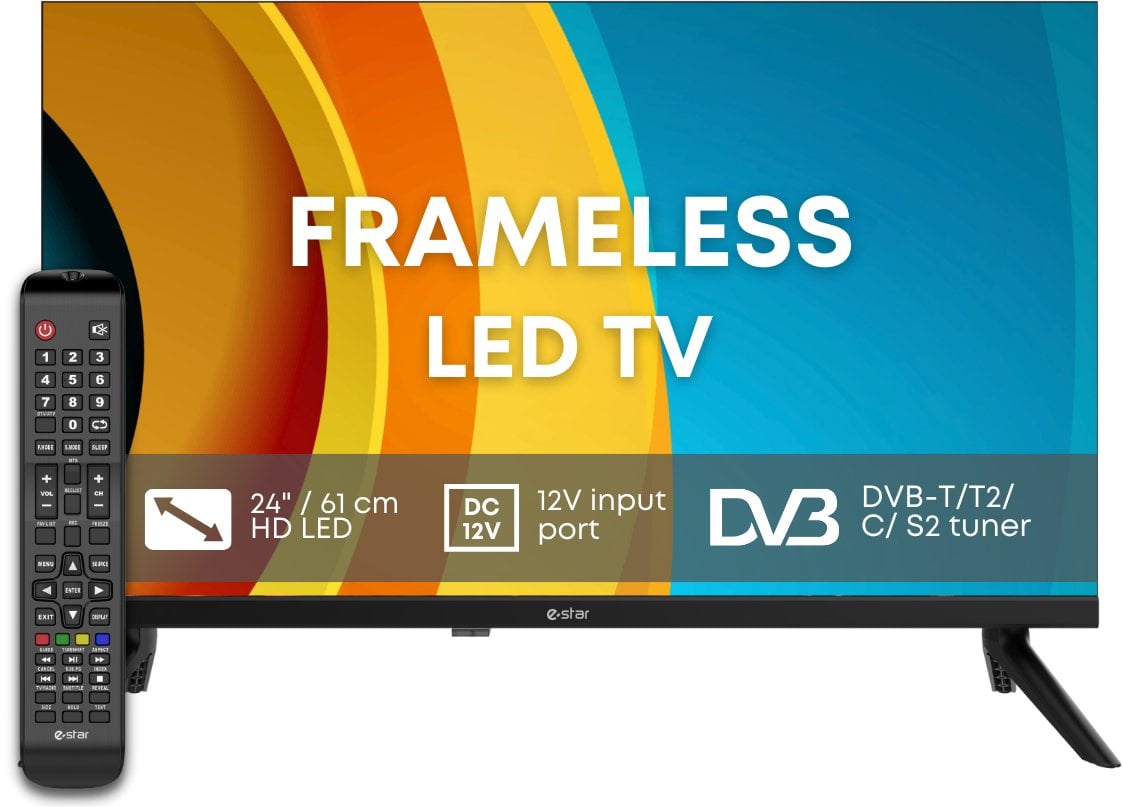 eSTAR LED TV 24"/56cm LEDTV24R2T2 Black