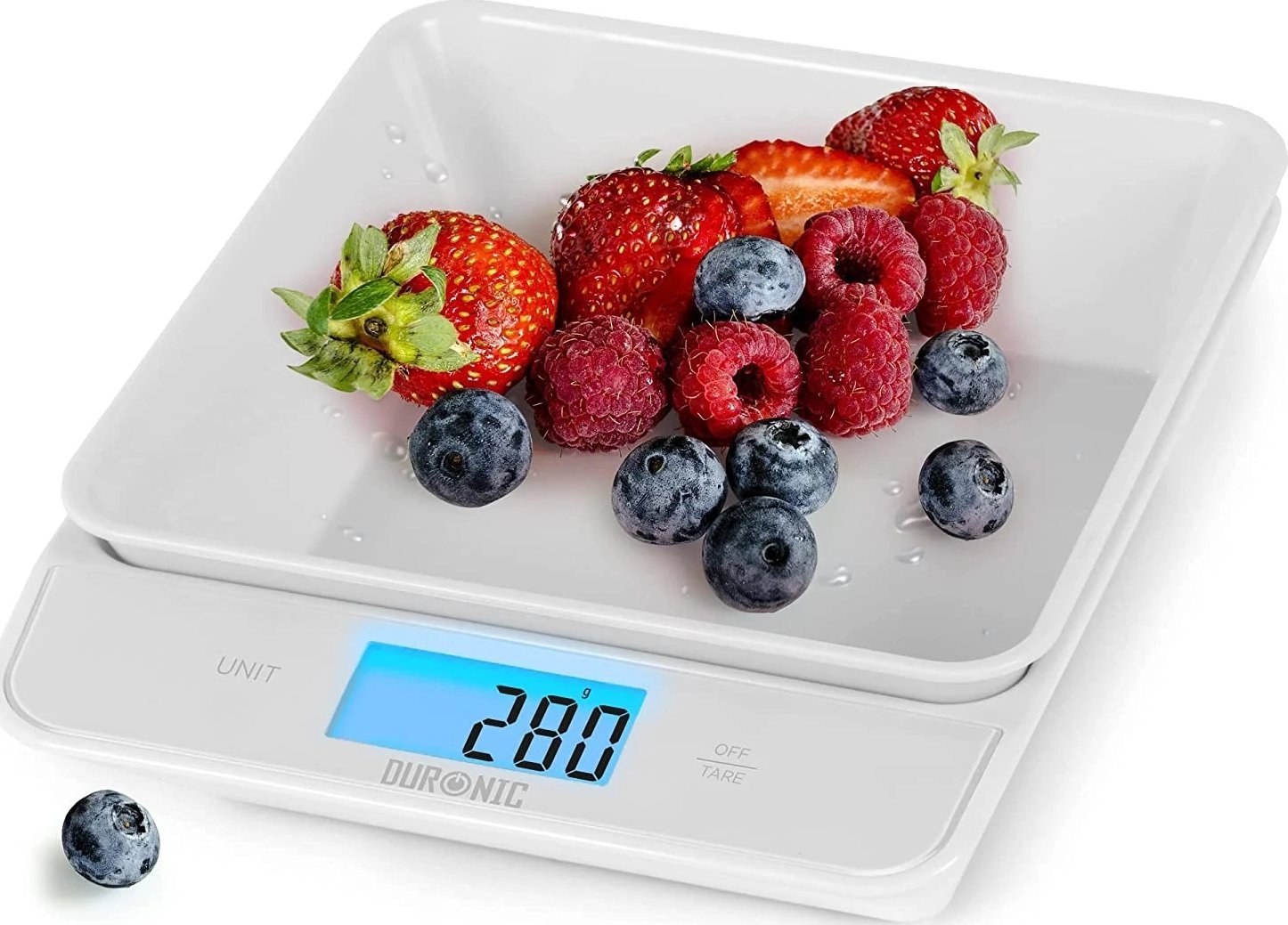 Waga kuchenna Duronic Duronic KS100 WH Elektroniczna waga kuchenna do 5kg biała cyfrowy wyświetlacz ...