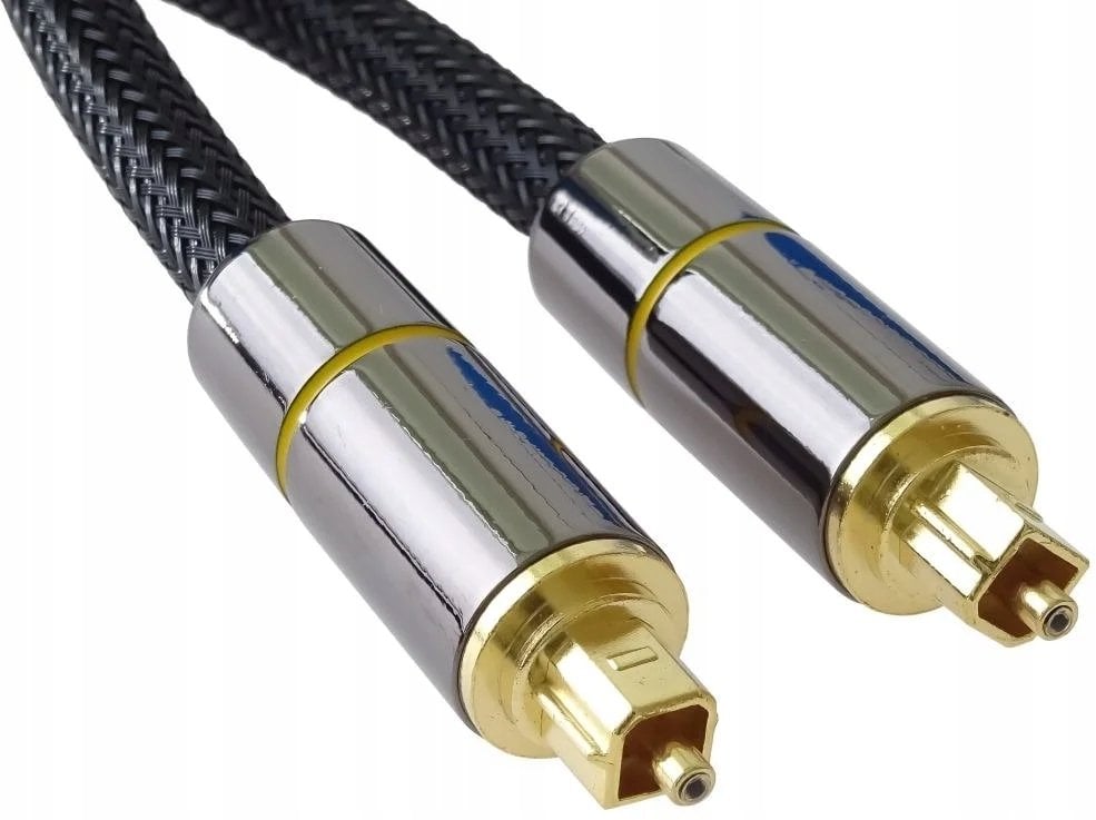PremiumCord optyczny audio kabel Toslink, OD:7mm, Gold-metal design + Nylon, 1m